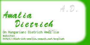 amalia dietrich business card